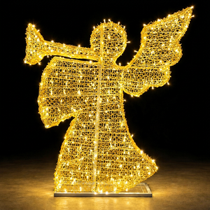 Outdoor Christmas Angel with Trumpet for City Streets Theme Parks Hotels Shopping Malls and Festive Entrance Displays - Product Image 1