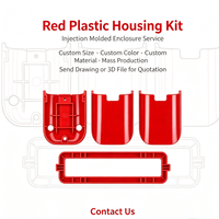 Kit de Carcasa de Plástico Rojo, Conjunto de Caja Moldeada por Inyección con Orificios de Montaje para Módulos de Controlador de Motor