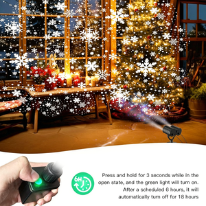 Christmas <b>Snowflake</b> LED Projector <b>Light</b> Waterproof Indoor Outdoor Garden Patio Lamp for Xmas Holiday Wedding Double Lighting - Product Image 1