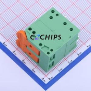 DG2216R-10.0-DA-02P-14-00A(H ) Spring Terminal Block Bent Lead Through Hole,P=10mm Connector 1x2P 10mm Green 2P - Product Image 2