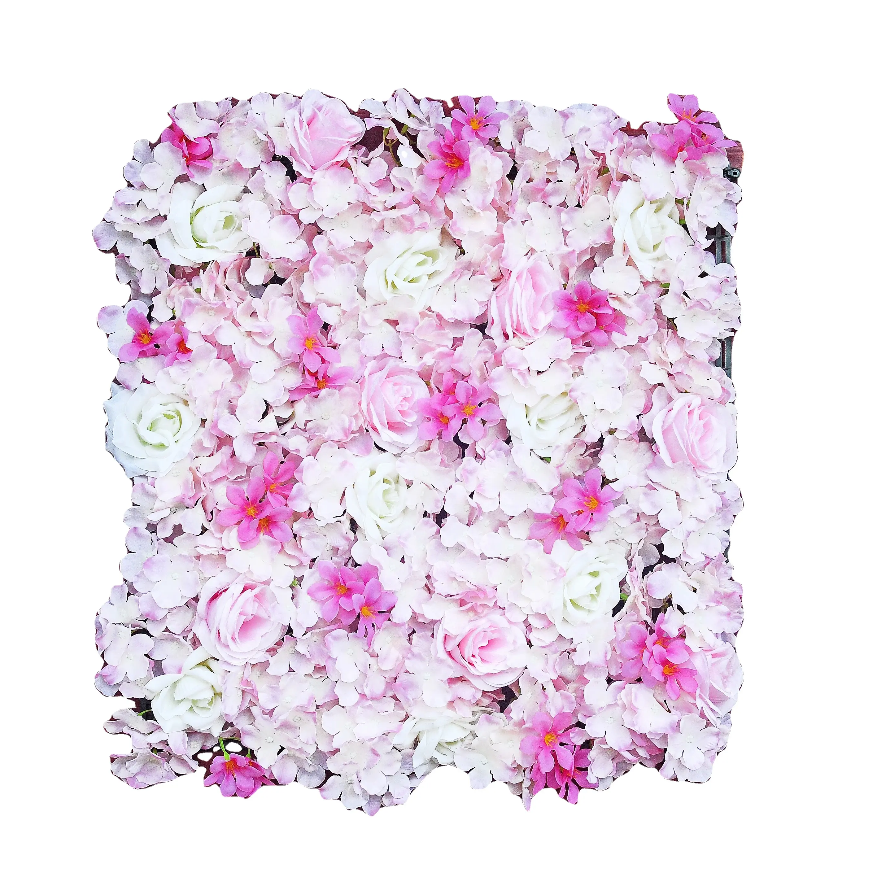3d 5d Roll Up Bloemen Achtergrond Bruiloft Roos Achtergrond Stof Bloemenwandpaneel Getrouwd Witte Kunstmatige Bloemenmuur