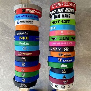Bulk 202*12mm Plain Silicone Wristbands No Logo DIY Custom Promotional Event Bracelets - Product Image 1