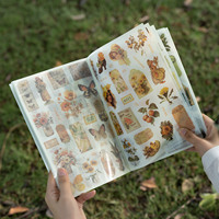Livre de 24 pages de papier washi découpé, vintage, pour scrapbooking, autocollants décoratifs