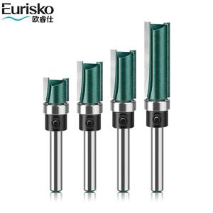 Fraise droite à double dent en carbure avec roulement 1/4x1/2" pour rainurage et dégrossissage du bois, compatible CNC OEM/ODM - Product Image 2