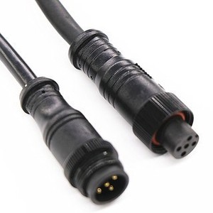 M12 <b>Waterproof</b> Connector 2-5 Pin Male Female Industrial <b>Cable</b> Plug In PVC Shell - Product Image 5