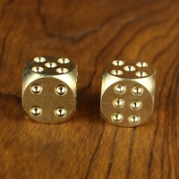 Dés de Mahjong en Cuivre Métallique Poli à la Main, Style Vintage, Exquis et Créatif, Artisanat Artistique