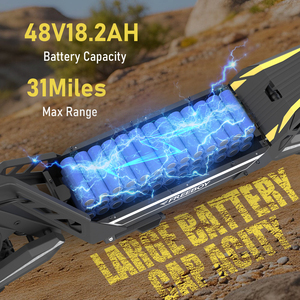 สกู๊ตเตอร์ไฟฟ้า J2 MAX สำหรับผู้ใหญ่ พร้อมระบบกันสะเทือนคู่ พับเก็บได้ สำหรับการเดินทางในเมืองและขับขี่แบบออฟโรด จัดส่งฟรีจากสต็อกในสหราชอาณาจักร - Product Image 6