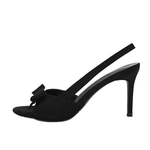 Sandalias de tacón de aguja con lazo frontal para <span class=keywords><strong>mujer</strong></span>, estilo slingback, punta abierta, tira trasera, tacón alto delgado, tipo mule, para fiesta, boda, vestido - Product Image 1