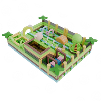 Nouvel équipement de parc d'attractions gonflable géant sur mesure pour l'extérieur, avec structure de jeux gonflable en PVC
