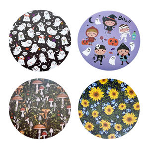 Manteles Individuales Redondos de Girasol, Manteles Individuales de Plástico PP Impresos Personalizados - Product Image 1