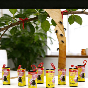 <span class=keywords><strong>Cinta</strong></span> Adhesiva para Moscas con Pegamento de Doble Cara, Trampa Adhesiva Desechable para un Control Efectivo de Insectos en Interiores y Exteriores - Product Image 1