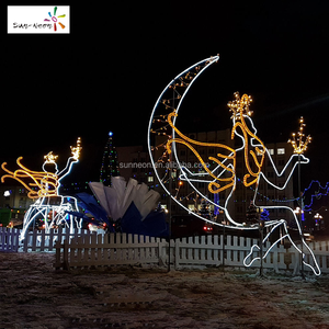 Luz LED navideña con diseño tridimensional de Jesús, ángel bailarín, para exteriores, y otras luces decorativas para festividades. - Product Image 5