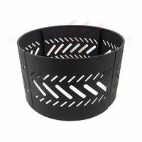 Brasero rond pliable en métal de style moderne, chauffage extérieur en acier pour jardin, fête de feu de camp, brûleur à bois