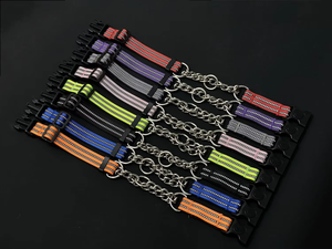 Collar de Adiestramiento para Perros NiBao Personalizado, Reflectante, Resistente, de Acero Inoxidable, Tipo Martingala - Product Image 6