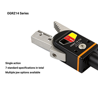 Pince pneumatique Doingwin OGRZ14 à double mâchoire miniature avec capteur d'induction, mâchoires en aluminium et PU pour l'automatisation de la moulage par injection