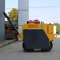 Mini-compacteur vibrant à double tambour portatif pour le compactage du sol et des pelouses - Offre spéciale - Moteur inclus
