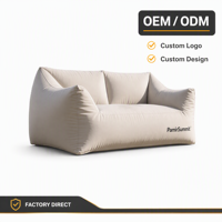 Canapé gonflable personnalisé avec logo, mobilier de camping extérieur, OEM ODM, vente en gros, canapé gonflable avec pompe intégrée, surface douce pour la peau