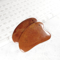 HZ Meilleures Ventes Gua Sha en Pierre Bian Noire à Dents, OEM Personnalisé, Ensemble de Gua Sha en Cristaux Bruts, Pierres de Guérison et Bijoux