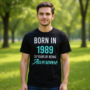 T-shirt Born In 1989 31 Years Of Being Awesome - Product Image 3