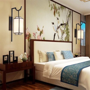 Lámpara de pared de estilo chino LED E27 con interruptor de control para iluminación del hogar, dormitorio, sala de estar y pasillo - Product Image 2