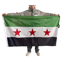 Drapeau syrien gratuit en gros personnalisé gratuit révolution syrie drapeau out défilé décoration extérieure drapeau de la syrie