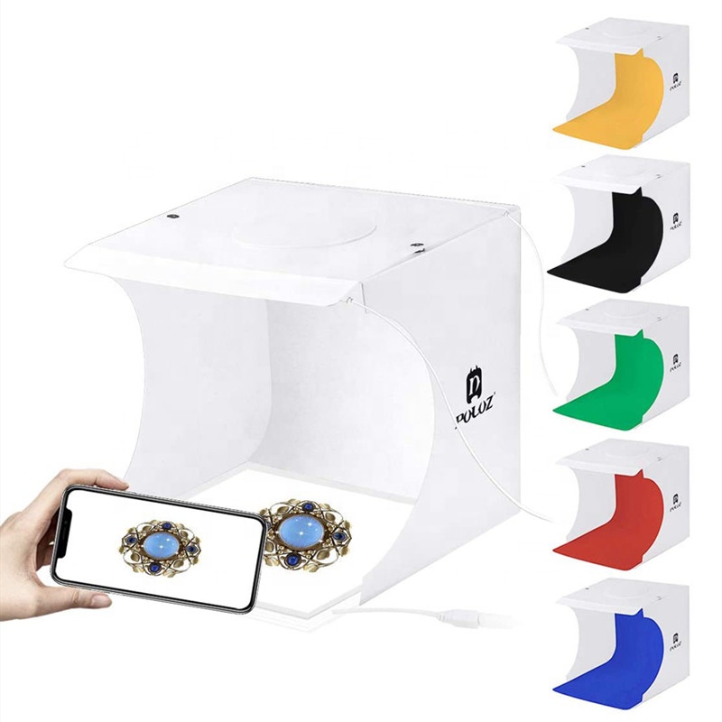 PULUZ Регулируемый двойной) Светодиодная лента с usb-питанием (20 см) портативный складной мини для съемок в фотостудии с 6 видов цветов для фотосъемки