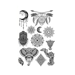 Autocollants de tatouage temporaire d'art corporel adulte sexy Mandala Nation Elephant <span class=keywords><strong>Dreamcatcher</strong></span> Design tatouage d'art corporel adulte permanent - Product Image 2