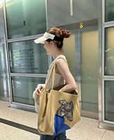 Sac fourre-tout décontracté en tricot 2026, motif bonbon, style paresseux, sac à bandoulière pour ordinateur portable, grande capacité, ouvert