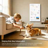 Kalender Dinding Elektronik Layar Sentuh Digital Kingtop 21,5 Inci dengan Perencana Makanan, Asisten Suara AI WiFi, dan Sinkronisasi Aplikasi