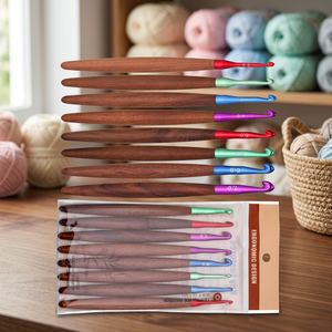 Crochets à manche carré en bois faits à la main de haute qualité 3.0-7.0MM pour le tricot et la broderie DIY – Conception pratique Falak World - Product Image 3