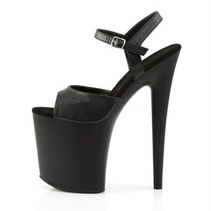 White Leather Platform <b>Pumps</b> With Ankle Strap Stiletto Heel Sexy dancing lady stripping dancer platform pole dancing - Product Image 6