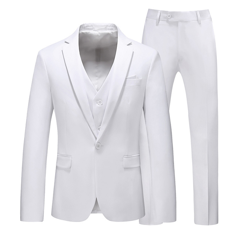 Blanc (veste + pantalon + gilet)