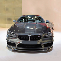 Couvre-capot en fibre de carbone style HM F06 pour BMW Série 6 F12 F13 M640i 650i Bodykit Capot avant Capot moteur