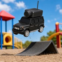 Voiture RC FPV 4 canaux à l'échelle 1:64 avec caméra HD contrôlée par application WiFi, mini SUV prêt à l'emploi pour jouer en intérieur et en extérieur