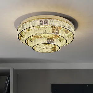 Newset prodotto decorativo fantasia Nordic Golden risparmio energetico Deco luci plafoniere in cristallo per sala da pranzo