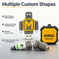 Clé USB 3D personnalisée en PVC, formes multiples, robot, boîte à outils, clé USB en silicone, logo personnalisé, promotion industrielle