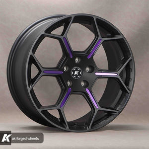 Nouveau Wangu CNC personnalisé 1 pièce 5x12 0/114.3/112 18-21 pouces violet Chrome monobloc Concave forgé roue en alliage d'aluminium - Product Image 1