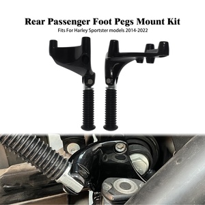 Kit de montage de repose-pieds de passager arrière noir pour Harley <span class=keywords><strong>Sportster</strong></span> XL <span class=keywords><strong>1200</strong></span> 883 quarante huit 2004-<span class=keywords><strong>2013</strong></span> - Product Image 5