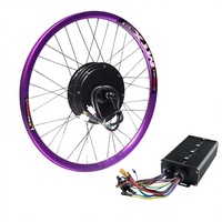 Kit de conversion de moto électrique 48V 1500W, moteur de moyeu de roue arrière sans balais, batterie au lithium 24 pouces 30Ah, jante en aluminium MTX, écran LCD rotatif