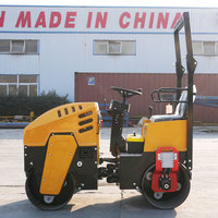 Compacteur routier de 1 tonne, machine de construction, rouleau compresseur à double tambour avec moteur diesel/essence