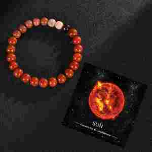 Pulsera de Piedra Natural con Cuentas de Vidrio Coloridas, Amistad y Solidaridad, Precio por Nivel, Empaque Antideslustre - Product Image 1