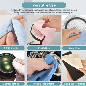 Vente flash - Chiffon de nettoyage pour lunettes en microfibre personnalisé avec logo, 15x18 cm, vente en gros, écologique, OEM/ODM - Product Image 3