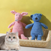 Juguete de Peluche para Perro, de Algodón, con Diseño de Dibujos Animados, Suave, Interactivo, Resistente a Mordidas, para Limpieza Dental, Duradero, con Sonido