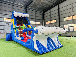 Hot bán cây cọ <span class=keywords><strong>18</strong></span> <span class=keywords><strong>ft</strong></span> bouncy nhà đại dương sóng Inflatable trượt nước - Product Image 5