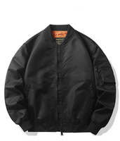 Blouson aviateur rembourré pour homme, coupe ample, printemps-automne, logo personnalisé OEM ODM