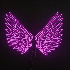 Custom Design Led angel wings flessibile silicone light flex neon RGB logo Wedding bar living - Product Image 5