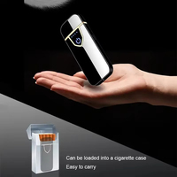 Vente en gros USB rechargeable double arc briquet électronique meilleur coupe-vent coupe-vent pour l'utilisation de cigarettes emballé boîte cadeau pour coffrets cadeaux