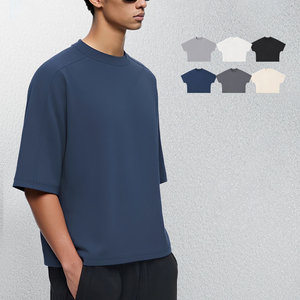 เสื้อยืดทรงบ็อกซี่ น้ำหนักเบา แขนสั้น พิมพ์โลโก้ได้ตามต้องการ ไซส์ใหญ่ ไร้ตะเข็บ แห้งเร็ว ระบายอากาศดี สำหรับผู้ชาย - Product Image 3