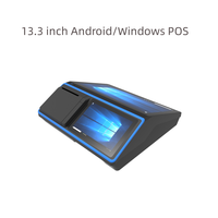 Système de point de vente tactile à double écran de 13.3 pouces Terminal de paiement tout-en-un de 80mm avec Windows 10