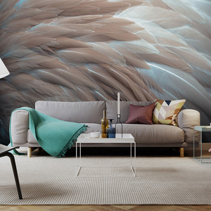 Nordique 8d plume ailes Tv fond salon canapé chambre mur tissu chevet Film et télévision papier peint Mural - Product Image 4